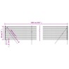 Maschendrahtzaun Anthrazit 0,8x25 m Verzinkter Stahl