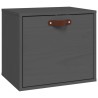 Wandschrank Grau 40x30x35 cm Massivholz Kiefer