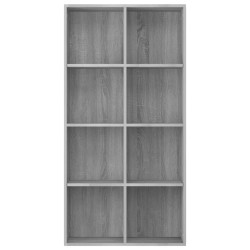 Bücherregal/Sideboard Grau Sonoma 66×30×130 cm Holzwerkstoff