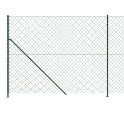 Maschendrahtzaun mit Bodenflansch Grün 1,8x25 m