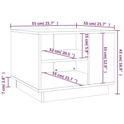 Couchtisch Betongrau 55x55x43 cm Holzwerkstoff