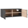 Wandschrank Grau 80x30x30 cm Massivholz Kiefer