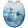 Toilettensitz mit Soft-Close-Deckel MDF Pinguin-Design