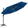 Sonnenschirm mit Aluminium-Mast 4-lagig Azurblau 3x3 m