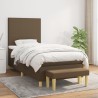 Boxspringbett mit Matratze Dunkelbraun 80x200 cm Stoff