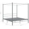 Himmelbett Grau Metall 180x200 cm