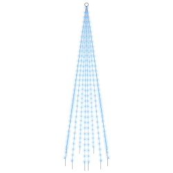 LED-Weihnachtsbaum für Fahnenmast Blau 310 LEDs 300 cm