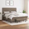 Boxspringbett mit Matratze Taupe 180x200 cm Stoff