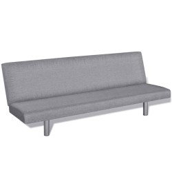 Schlafsofa Hellgrau Polyester