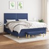 Boxspringbett mit Matratze Blau 160x200 cm Stoff