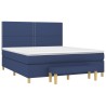 Boxspringbett mit Matratze Blau 160x200 cm Stoff