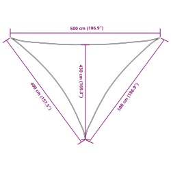 Sonnensegel Oxford-Gewebe Dreieckig 4x5x5 m Braun