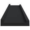 Bilderleisten 2 Stk. Schwarz 60x9x3 cm MDF