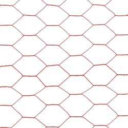 Drahtzaun Stahl mit PVC-Beschichtung 25x1,2 m Rot