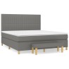 Boxspringbett mit Matratze Dunkelgrau 180x200 cm Stoff