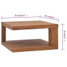 Couchtisch 65x65x33 cm Teak Massivholz