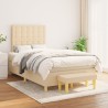 Boxspringbett mit Matratze Creme 120x200 cm Stoff