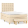 Boxspringbett mit Matratze Creme 120x200 cm Stoff