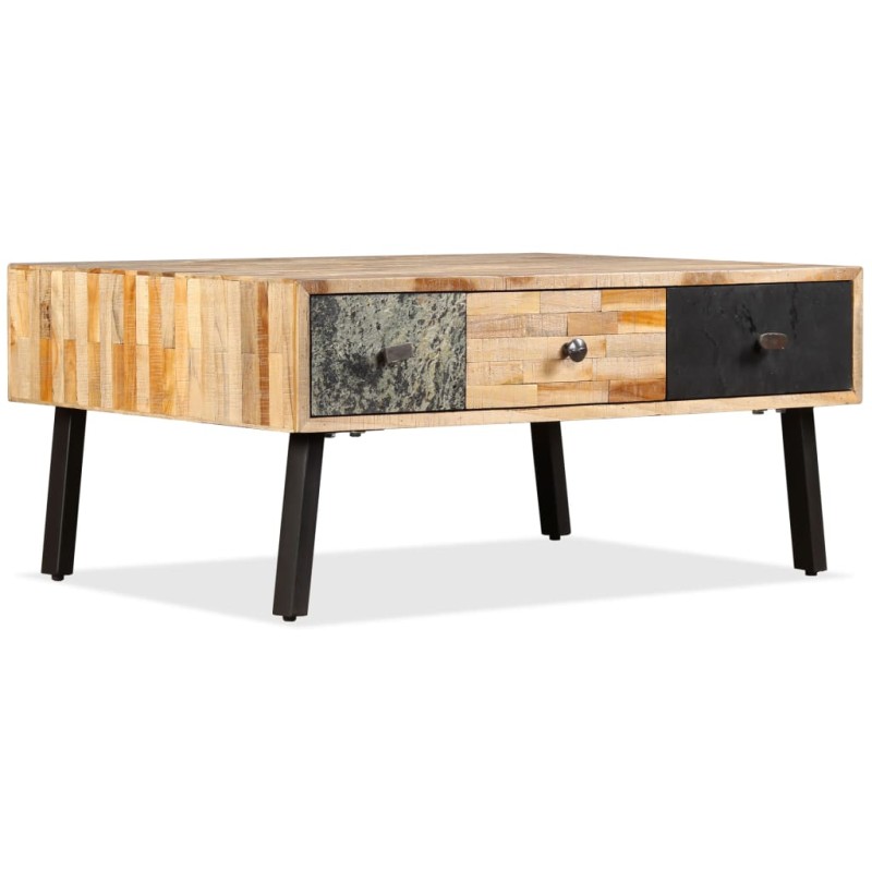 Couchtisch Recyceltes Massivholz Teak 90x65x40 cm