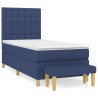 Boxspringbett mit Matratze Blau 90x200 cm Stoff