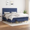 Boxspringbett mit Matratze Blau 160x200 cm Stoff