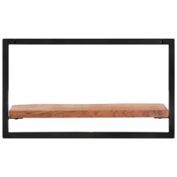 Wandregale 2 Stk. 60x25x35 cm Massivholz Akazie und Stahl