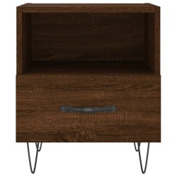 Nachttische 2Stk. Braun Eichen-Optik 40x35x47,5cm Holzwerkstoff