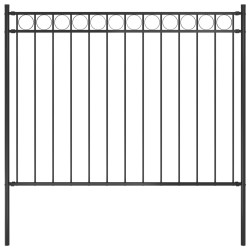 Gartenzaun Stahl 1,7x1,2 m Schwarz