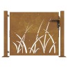 Gartentor 105x105 cm Cortenstahl Gras-Design