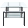 Couchtisch Grau Transparent 95x55x40 cm Hartglas