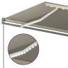 Markise Manuell Einziehbar mit LED 6x3 m Creme