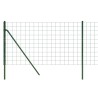 Maschendrahtzaun Grün 0,8x25 m Verzinkter Stahl