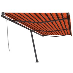 Standmarkise Manuell Einziehbar 600x300 cm Orange/Braun