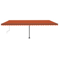 Standmarkise Manuell Einziehbar 600x300 cm Orange/Braun