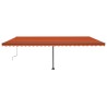 Standmarkise Manuell Einziehbar 600x300 cm Orange/Braun