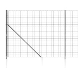 Maschendrahtzaun mit Bodenhülsen Anthrazit 1,8x10 m