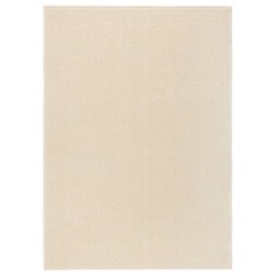 Teppich Kurzflor 140x200 cm Creme