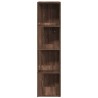 Eckregal Braun Eichen-Optik 33x33x132 cm Holzwerkstoff