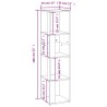 Eckregal Braun Eichen-Optik 33x33x132 cm Holzwerkstoff