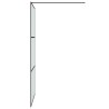 Duschwand für Walk-In Dusche Schwarz 100x195 cm ESG Mattiert