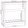 Pflanzkübel mit Ablage Honigbraun 82,5x34,5x81 cm Kiefernholz