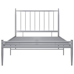 Bett Grau Metall 100x200 cm