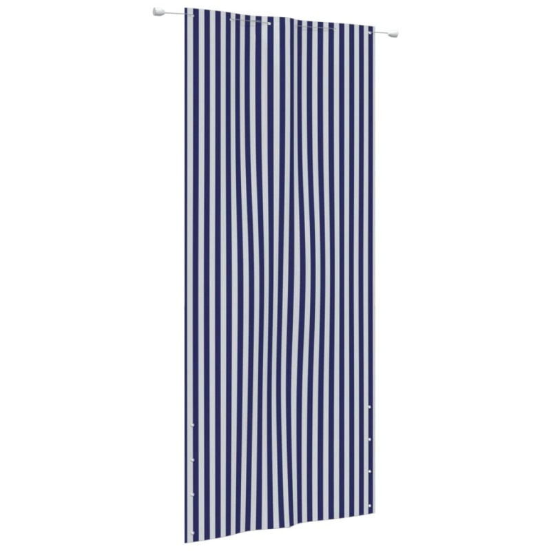 Balkon-Sichtschutz Blau und Weiß 120x240 cm Oxford-Gewebe