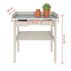 Esschert Design Garten-Arbeitstisch Weiß CF29W