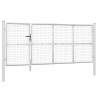 Mesh-Gartentor Silbern 350x175 cm Verzinkter Stahl