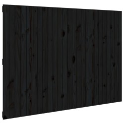 Wand-Kopfteil Schwarz 159,5x3x110 cm Massivholz Kiefer