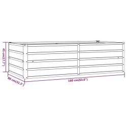 Hochbeet Rostig 160x80x45 cm Cortenstahl