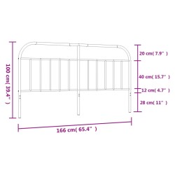 Kopfteil Metall Weiß 160 cm