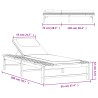 Sonnenliege mit Cremeweißem Kissen & Auflage Massivholz Akazie