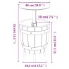 3-in-1 Tisch mit Eiskühler Hellbraun Polypropylen